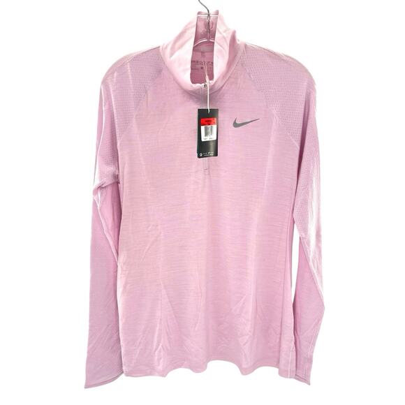 Nike Golf wool blend Dri-Fit women’s 1/2 zip Henley lilac top - Picture 1 of 11